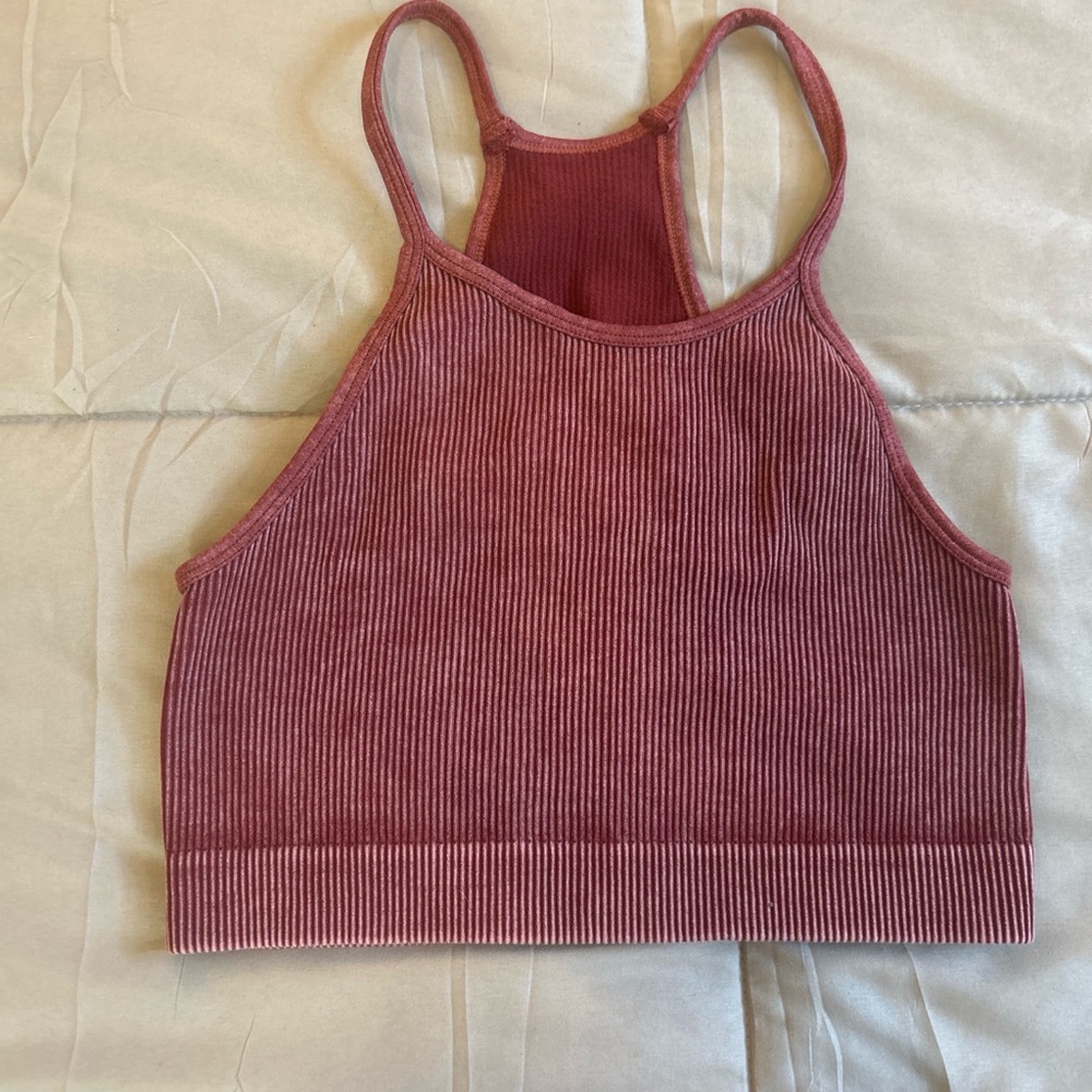 Ribbed Mauve Tank Top